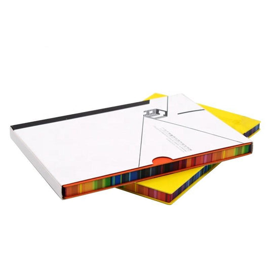 Hard Cover Leather Notebook with Rainbow Edge by Corporate Gift Store Singapore