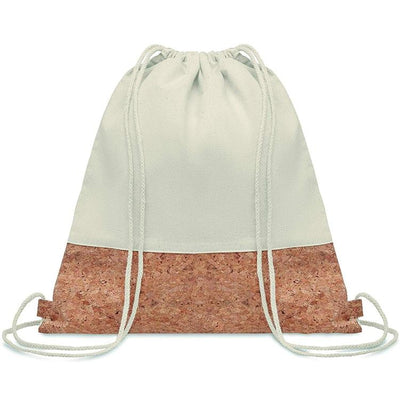 Eco-Friendly Cotton and Cork Drawstring Bag | gifts shop