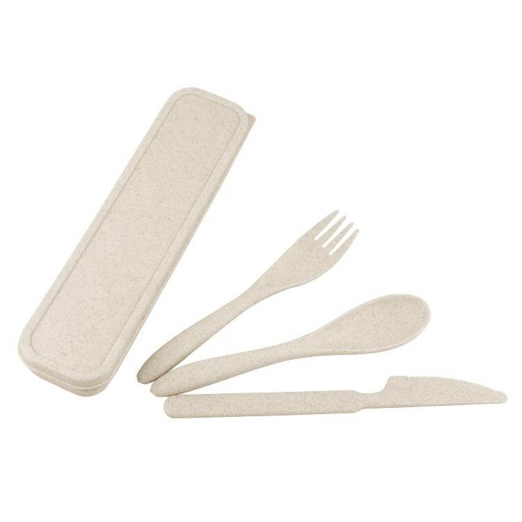 Wheat Straw Cutlery Set with Knife by Corporate Gift Store Singapore