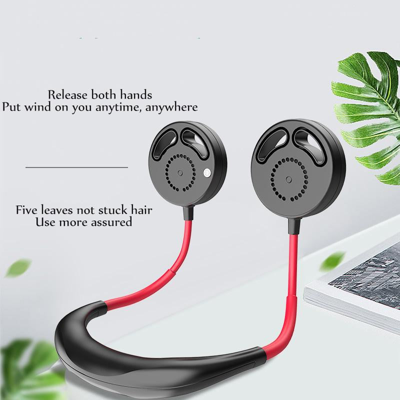 Leafless Portable Neck Hanging Fan by Corporate Gift Store Singapore