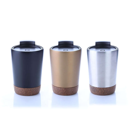 Vacuum Stainless Steel Mug With Cork Base by Corporate Gift Store Singapore
