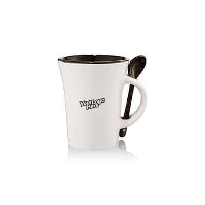 10oz Ceramic Mug with Spoon by Corporate Gift Store Singapore
