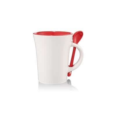 10oz Ceramic Mug with Spoon by Corporate Gift Store Singapore