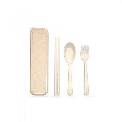 Wheat Straw Cutlery Set by Corporate Gift Store Singapore