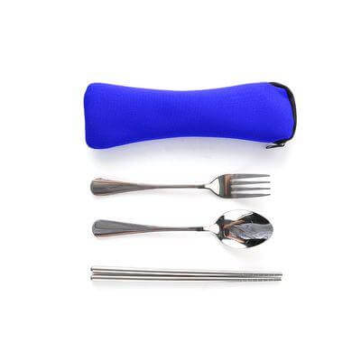 Stainless Steel Cutlery Set with Pouch by Corporate Gift Store Singapore