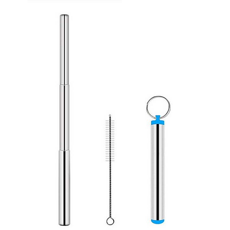Portable Stainless Steel Eco Friendly Telescopic Traveling Drinking Straw by Corporate Gift Store Singapore