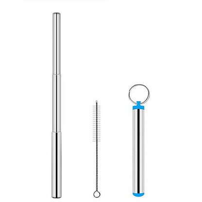 Portable Stainless Steel Eco Friendly Telescopic Traveling Drinking Straw by Corporate Gift Store Singapore