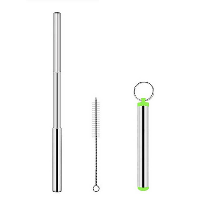 Portable Stainless Steel Eco Friendly Telescopic Traveling Drinking Straw by Corporate Gift Store Singapore