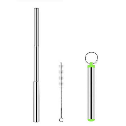 Portable Stainless Steel Eco Friendly Telescopic Traveling Drinking Straw by Corporate Gift Store Singapore