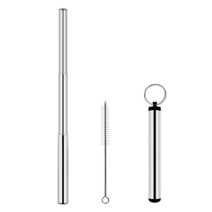 Portable Stainless Steel Eco Friendly Telescopic Traveling Drinking Straw by Corporate Gift Store Singapore