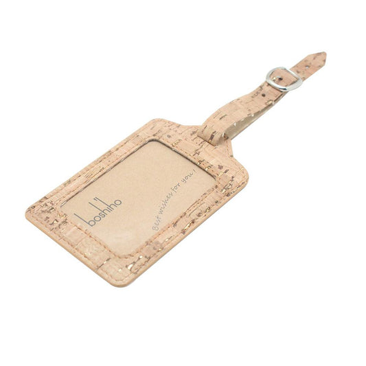Eco-friendly Cork with PU Leather Luggage Tag by Corporate Gift Store Singapore