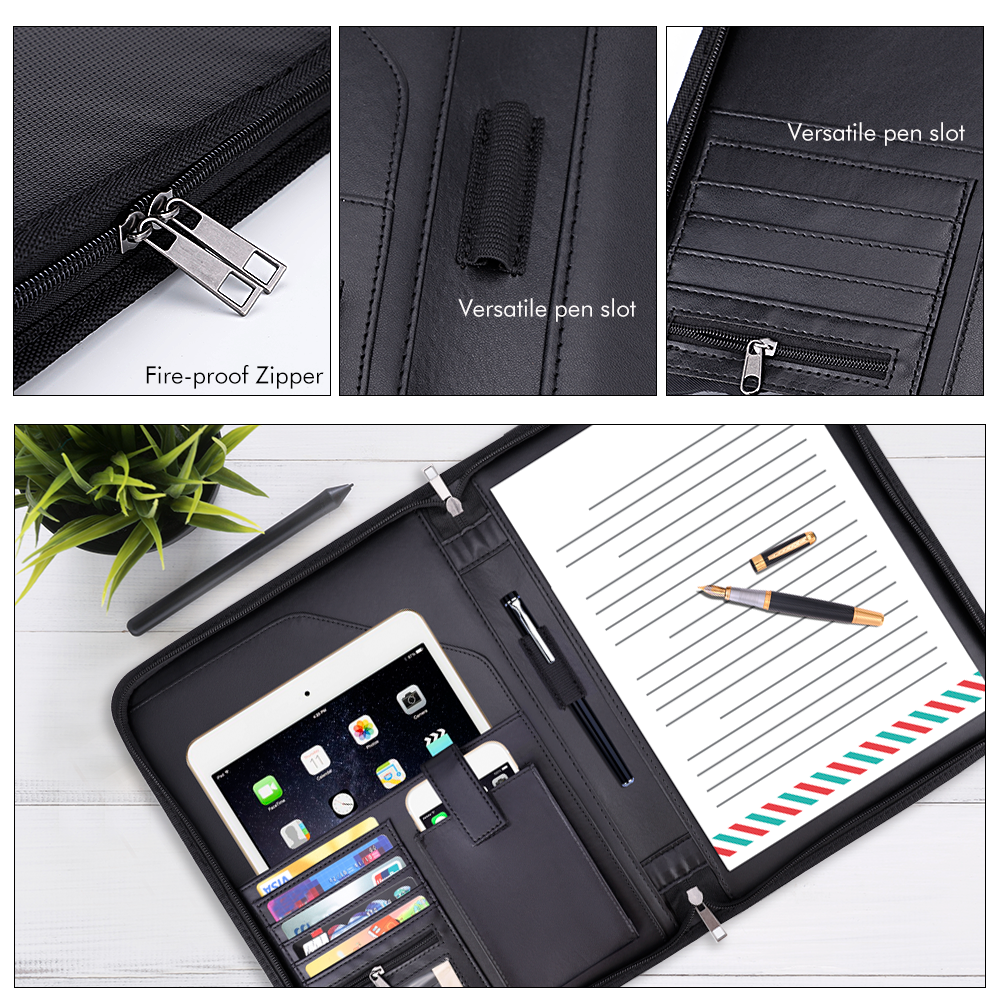 A4 Zipper Portfolio with Tablet Pocket by Corporate Gift Store Singapore