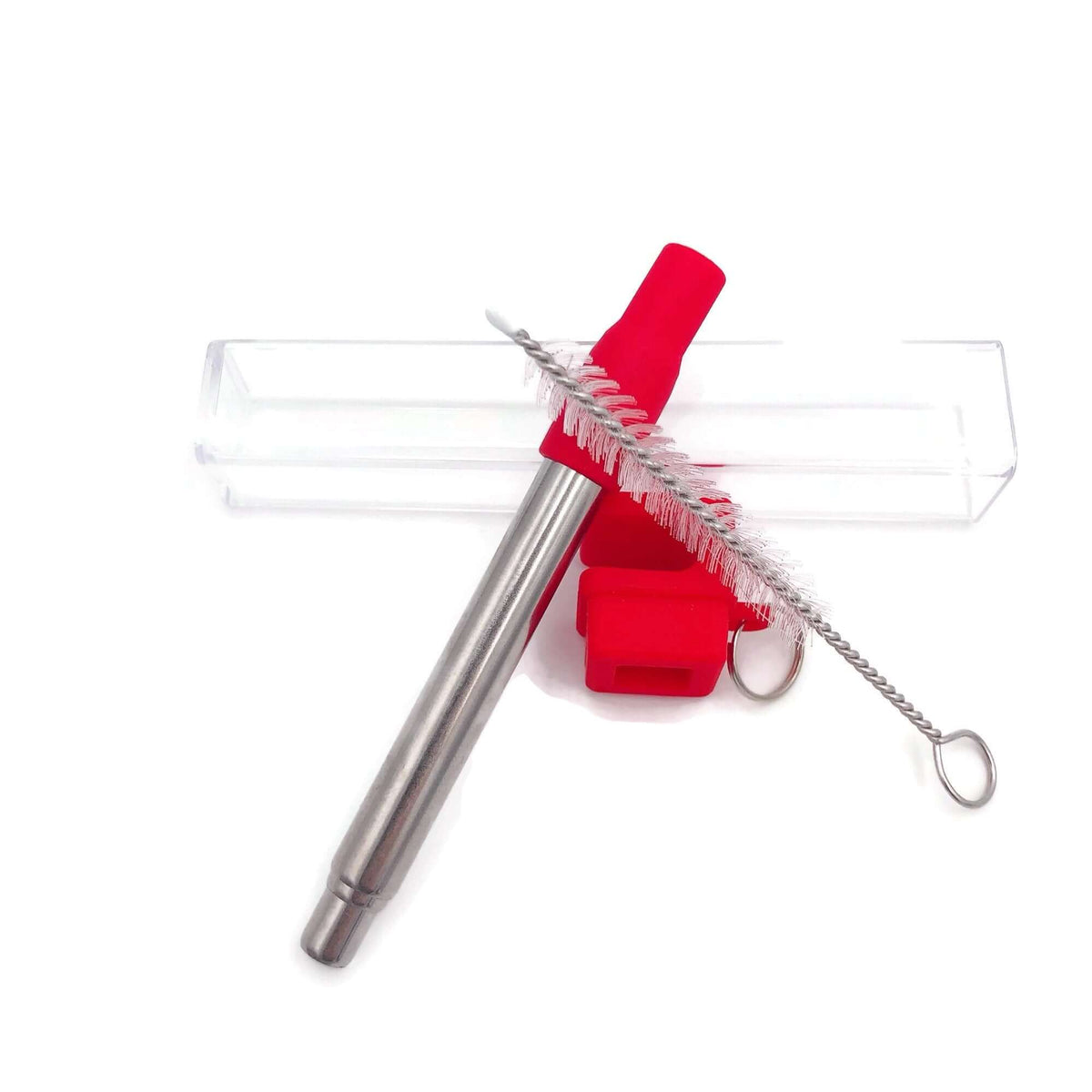 Telescopic Reusable Metal Straw with Silicone Tips by Corporate Gift Store Singapore