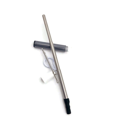 Collapsible Metal Straw in Plastic Cylinder Container by Corporate Gift Store Singapore