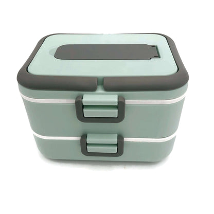 Easy Lock Double Layer Lunch Box with Spoon by Corporate Gift Store Singapore