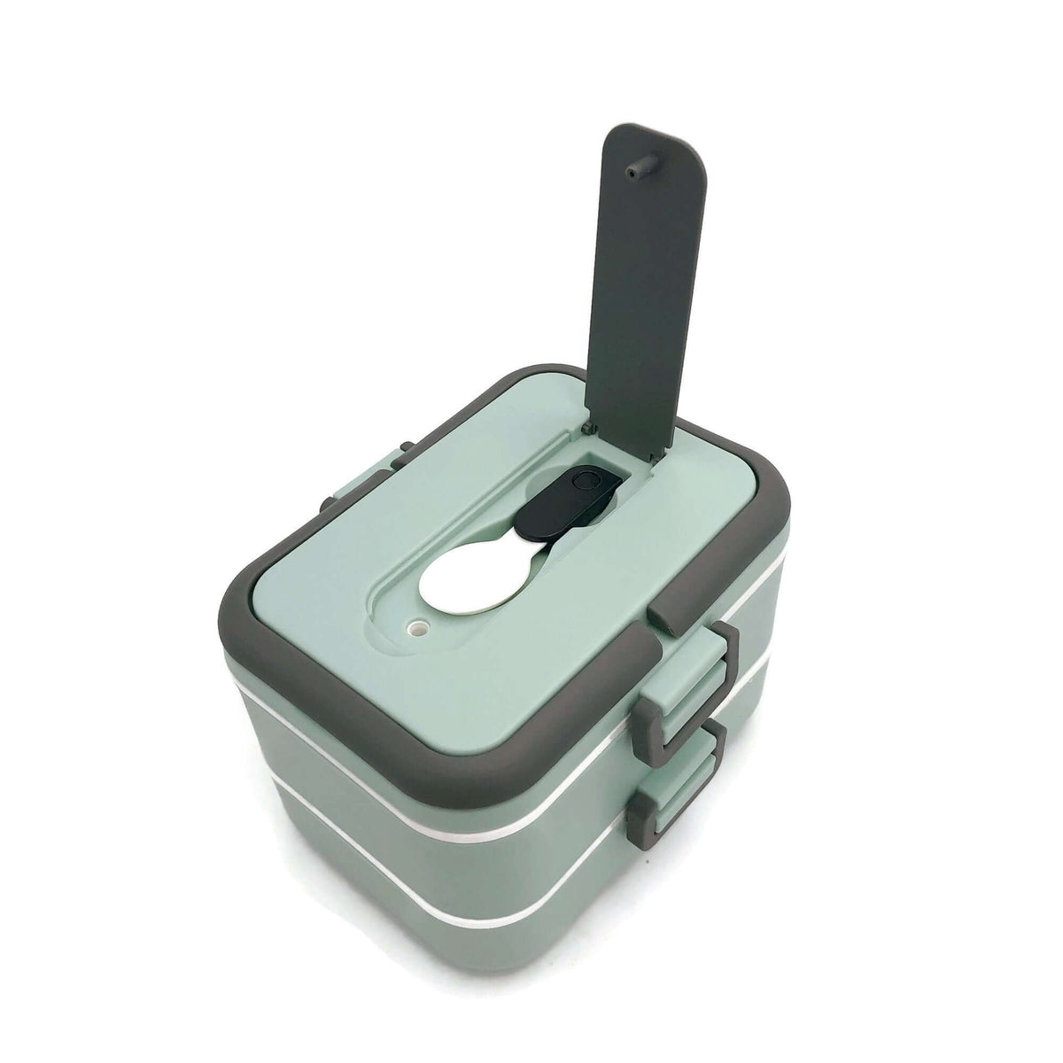 Easy Lock Double Layer Lunch Box with Spoon by Corporate Gift Store Singapore