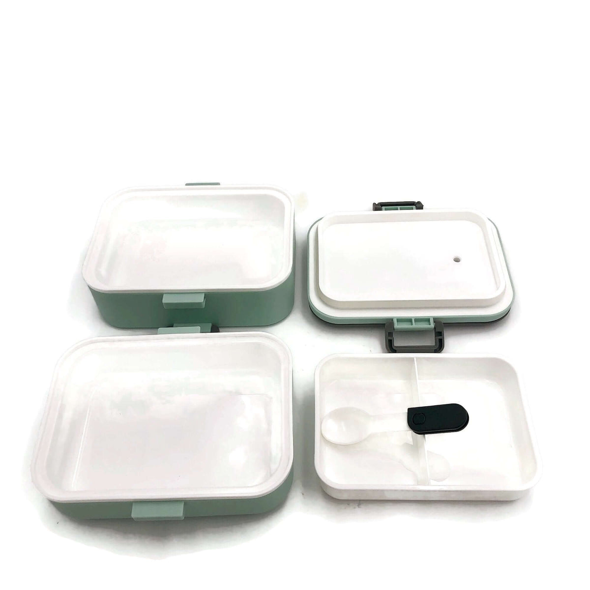 Easy Lock Double Layer Lunch Box with Spoon by Corporate Gift Store Singapore