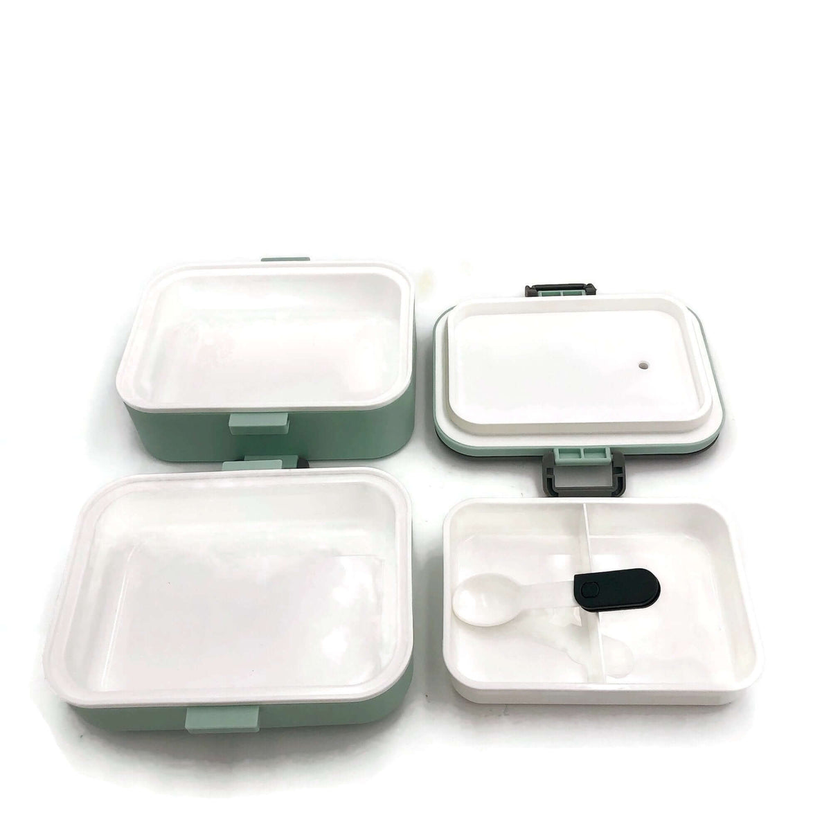Easy Lock Double Layer Lunch Box with Spoon by Corporate Gift Store Singapore