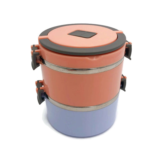 Round Thermos Tiffin Stainless Steel Lunch Box by Corporate Gift Store Singapore