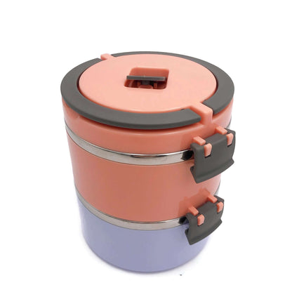 Round Thermos Tiffin Stainless Steel Lunch Box by Corporate Gift Store Singapore
