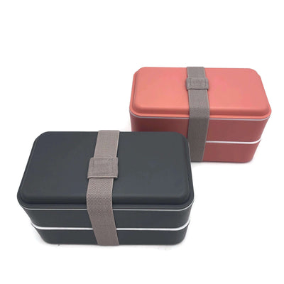 Double Layer Lunch Box with Rubber Tie | gifts shop