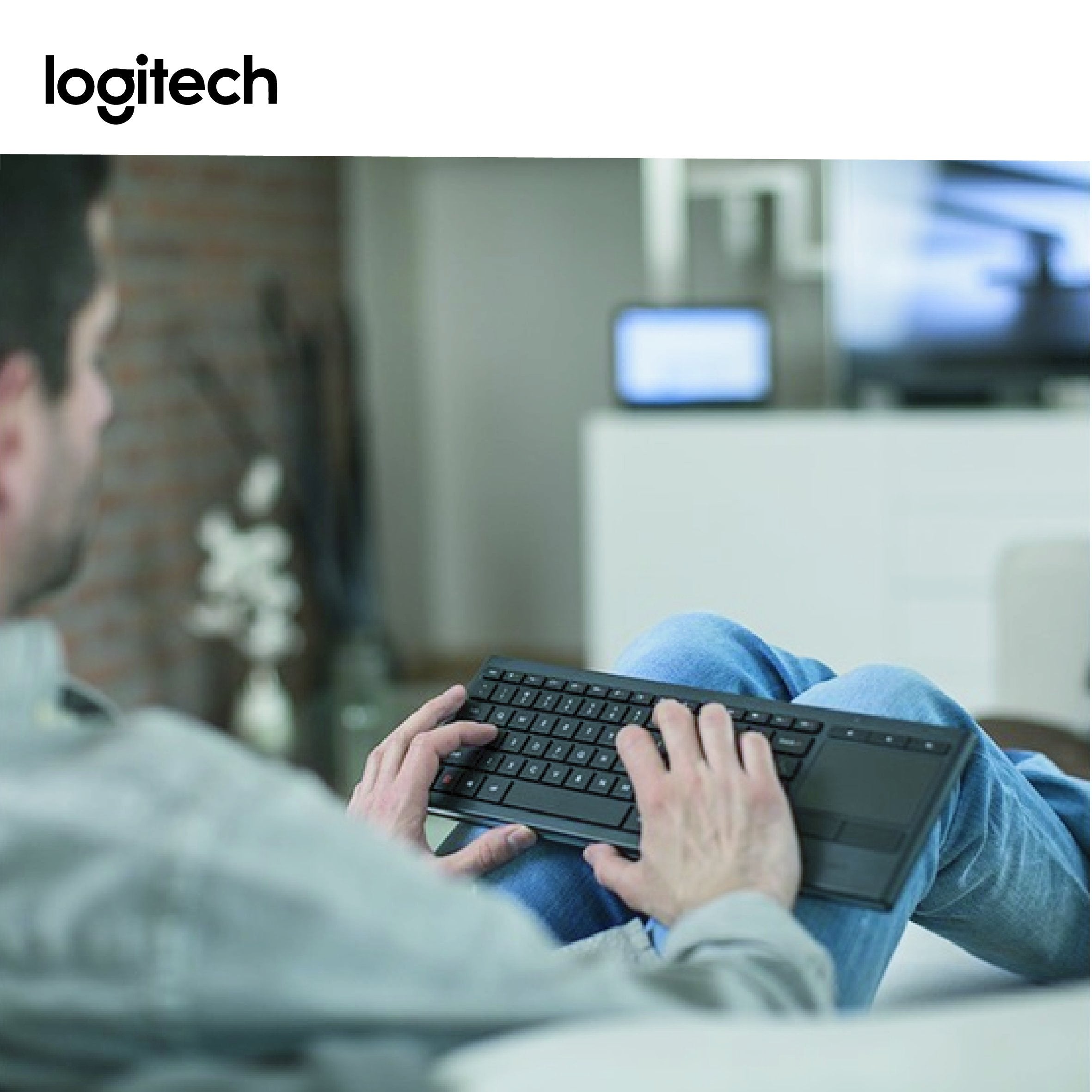 Logitech K830 Living Room Keyboard Corporate Gift - GiftStore.sg