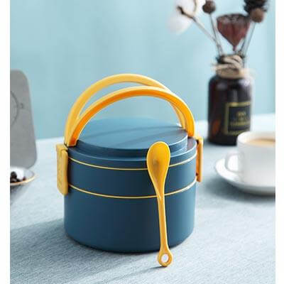 BPA-Free Double Layer Lunch Box with Spoon by Corporate Gift Store Singapore