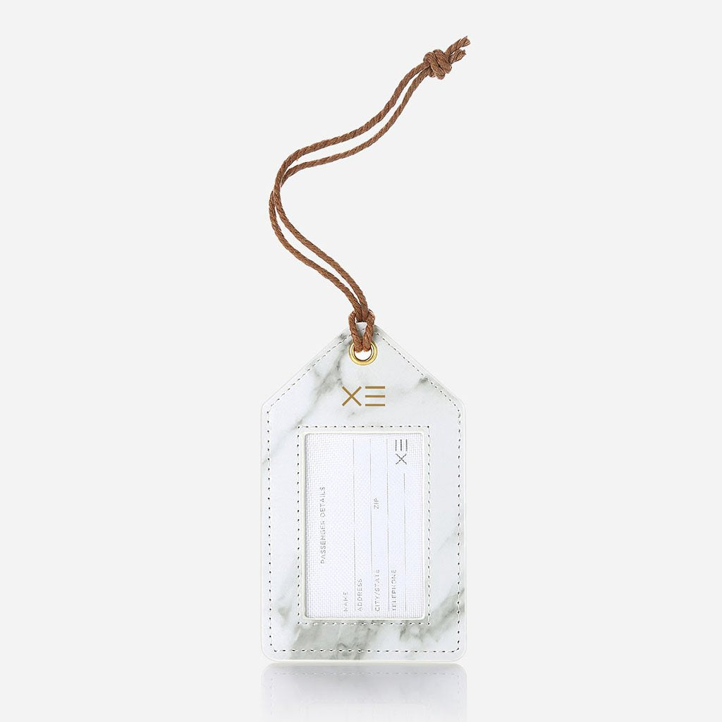 Rectangular Marble Luggage Tag by Corporate Gift Store Singapore