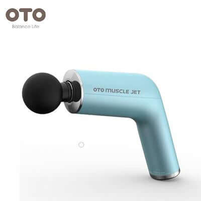 OTO Muscle Jet portable deep tissue massager for muscle relief after workouts.