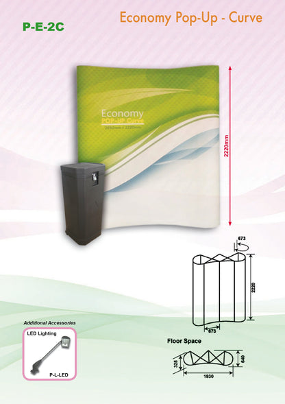 Pop Up Curve Backdrop by Corporate Gift Store Singapore