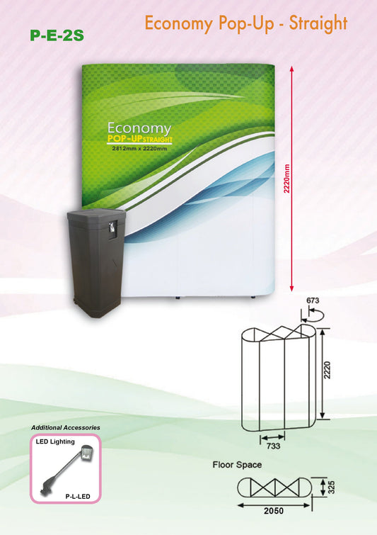 Pop Up Straight Backdrop by Corporate Gift Store Singapore