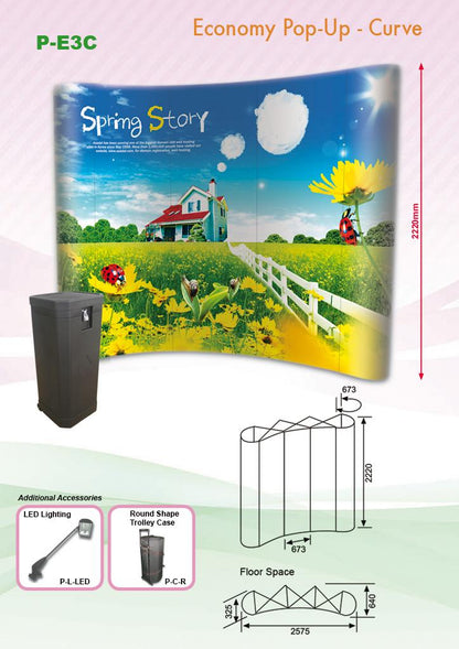 Pop Up Curve Backdrop by Corporate Gift Store Singapore