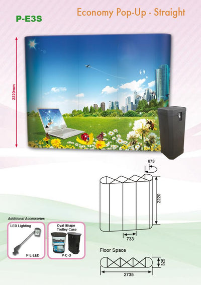 Pop Up Straight Backdrop by Corporate Gift Store Singapore