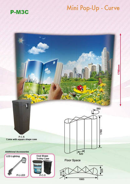 Pop Up Curve Backdrop by Corporate Gift Store Singapore