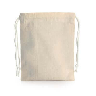 White deals cotton pouch