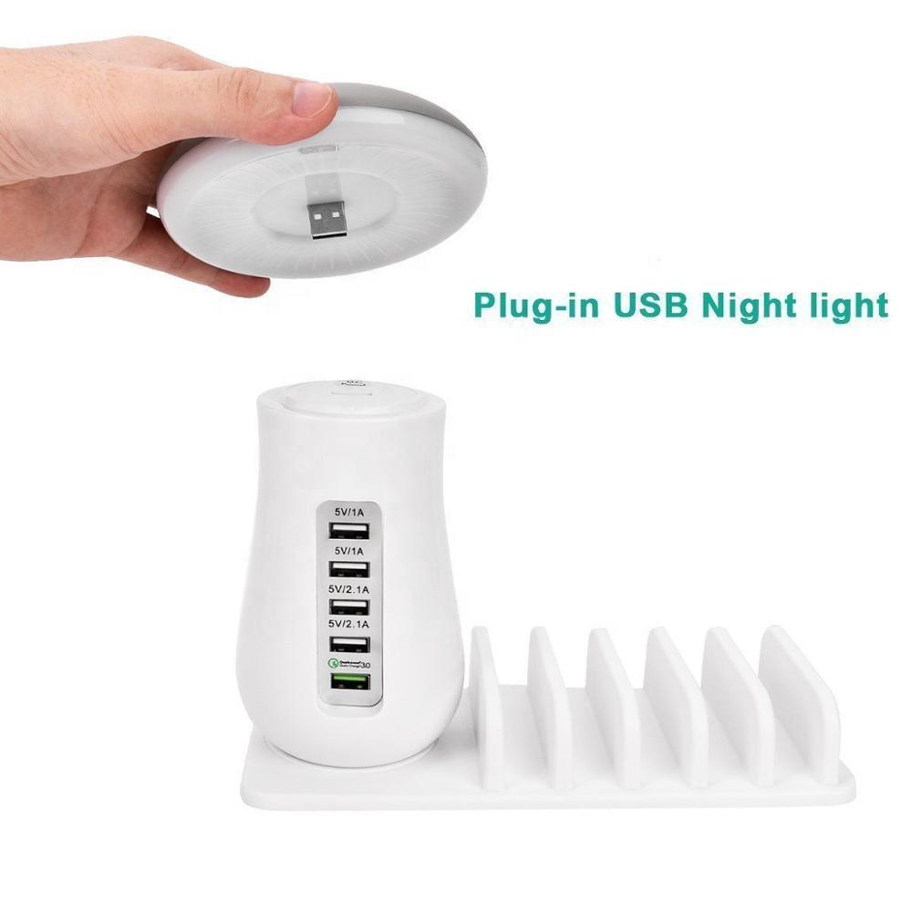 5 Port Quick Charger with Night Lamp by Corporate Gift Store Singapore