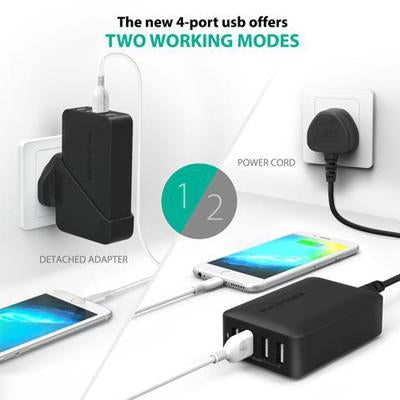 RavPower 4 Port Travel Wall Charger | gifts shop