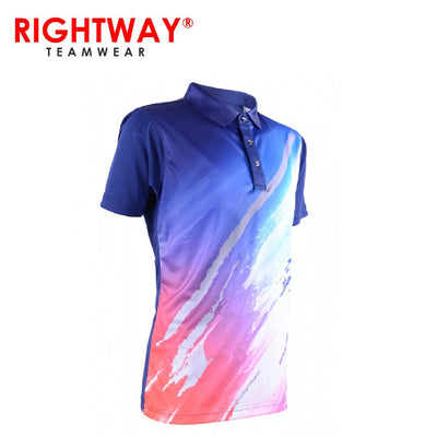 RightWay MOF 37 Neon-Tech Fine Art Collared Polo T-Shirt | gifts shop