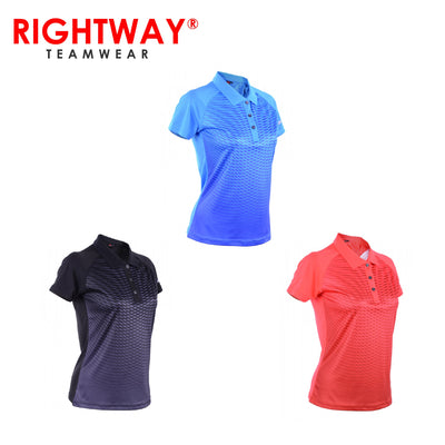 Rightway WOF 32 Women Reflective Collared Sublimation Polo  T-Shirt | gifts shop