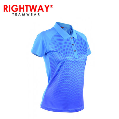 Rightway WOF 32 Women Reflective Collared Sublimation Polo  T-Shirt | gifts shop