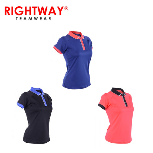Rightway WOP 46 Women Reflective Placket Design Polo T-Shirt by Corporate Gift Store Singapore