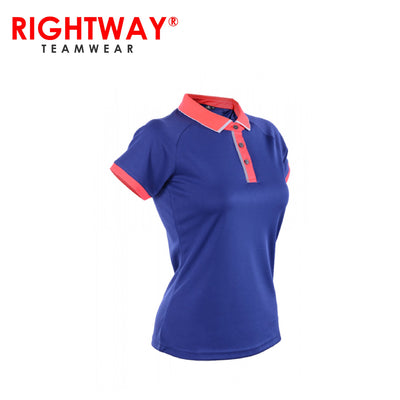 Rightway WOP 46 Women Reflective Placket Design Polo T-Shirt | gifts shop