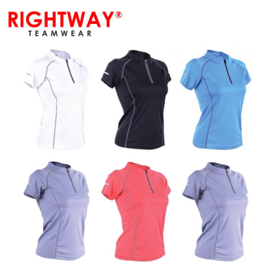 Rightway WOZ 45 Women Reflective Design Zipper T-Shirt | gifts shop