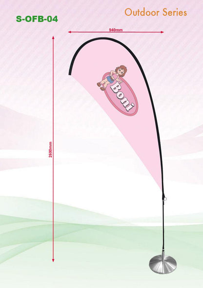 Tear shape Flying Banner with Base by Corporate Gift Store Singapore