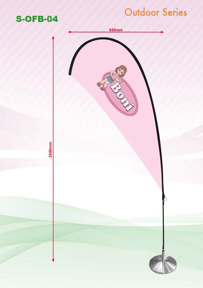 Tear shape Flying Banner with Base by Corporate Gift Store Singapore