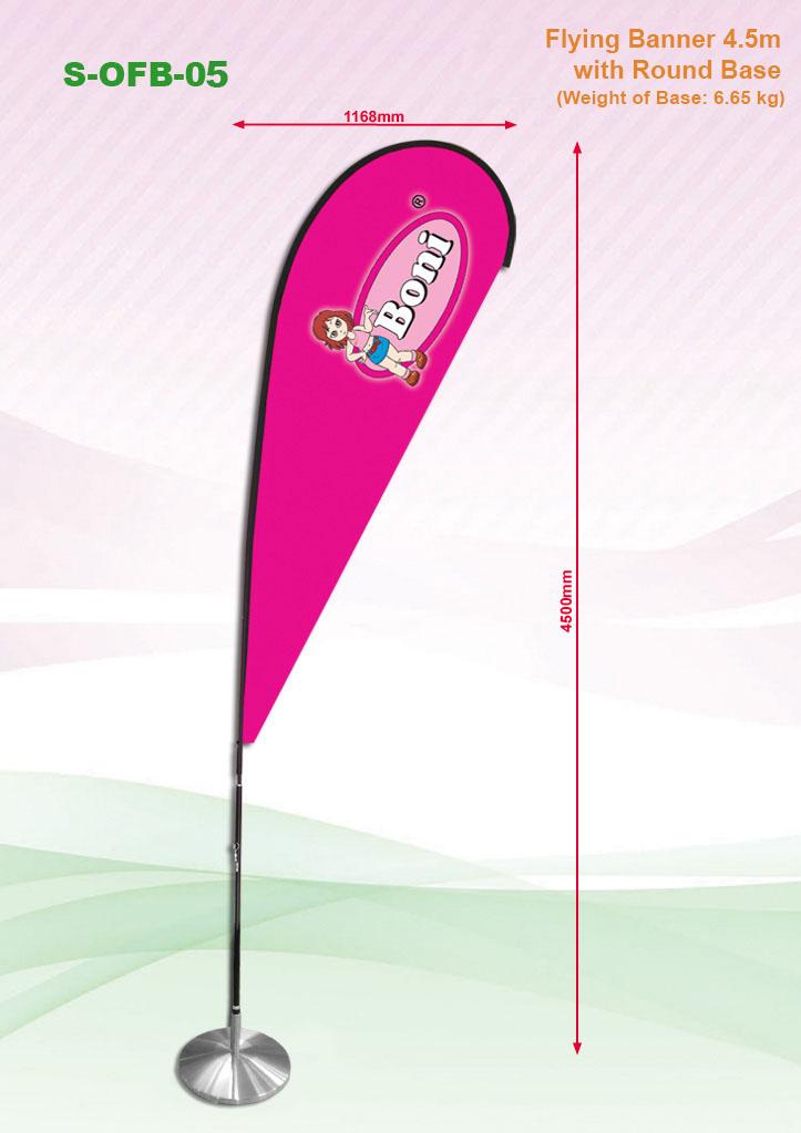 Tear shape Flying Banner with Base by Corporate Gift Store Singapore