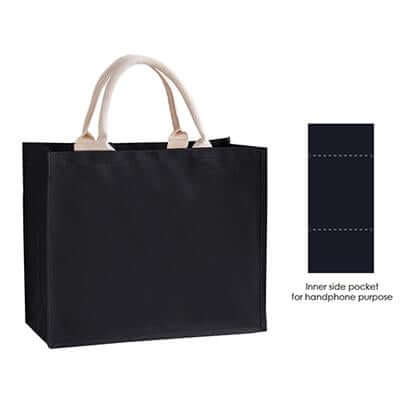 Eco Black Canvas Bag by Corporate Gift Store Singapore
