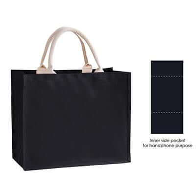 Eco Black Canvas Bag | gifts shop