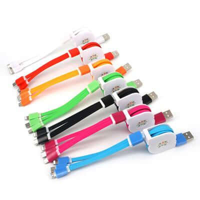 3 in 1 Retractable Cable with Type C by Corporate Gift Store Singapore