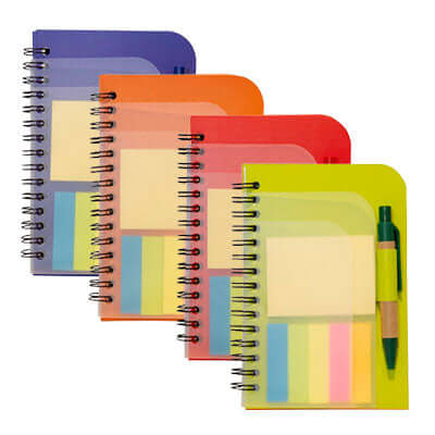 Eco Notepad with Pen and Colour Tabs by Corporate Gift Store Singapore